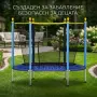 Детски батут 138 см с предпазна мрежа и стабилна стоманена конструкция , снимка 2