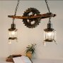 Керосинова лампа Дървен дизайн
