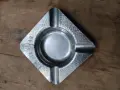 Стар метален пепелник от неръждавейка с маркировки, снимка 2