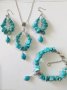Уникално красив Бохо комплект обеци и колие с естествени Тюркоази. , снимка 9