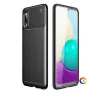 Samsung Galaxy A02 Удароустойчив Carbon Fiber Калъф и Протектор, снимка 1
