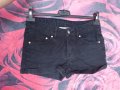 Черни къси дънкови панталони ХС, снимка 1 - Къси панталони и бермуди - 41757156