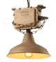 Винтидж лампа INDUSTRIAL, E27, Метал, Кафяв, снимка 1 - Лампи за таван - 44756818