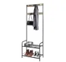 Щендер и закачалка,Портманто за дрехи и обувки, Етажерка с рафтове, закачалка, метална 60x30x170 см , снимка 1