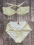 Нов висока талия светло зелен светло резедав бански костюм сет от две части брокат лек блясък , снимка 13