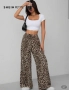 Нов леопардов панталон с широки крачоли, снимка 7