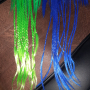 Неоново зелен и син  с ластик за коса с плитки , снимка 3