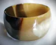 Широка гривна от рог на американски бизон-buffalo horn, снимка 5