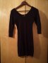 Нова H&M XS есенна рокля с дълъг ръкав по тялото черна, снимка 1 - Рокли - 34183493