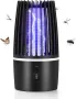 DJROLL Електрически убиец на комари, 2 в 1 USB акумулаторен преносим убиец на мухи с UV лампа, 360° , снимка 2