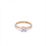 Златен дамски пръстен 1,62гр. размер:52 14кр. проба:585 модел:22046-2, снимка 1 - Пръстени - 44215492
