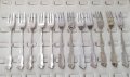 Винтидж комплект 12 бр красиви десертни вилици от сребро 800 проба, снимка 3