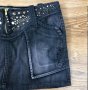 Blue Velvet Jeans Къса памучна дънкова пола с камъни, снимка 5