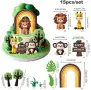 18 броя комплект фигурки джунгла лъв жираф дъга декорация торта , снимка 4