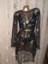 S/M Черна ефирна рокля с бродерия , снимка 7