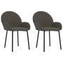 vidaXL Трапезни столове, 2 бр, тъмносиви, кадифе(SKU:344764