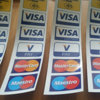 Рекламни стикери - VISA, MasterCard, Raiffeisenbank, KBC Bank , снимка 6 - Колекции - 39023073