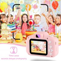 Дигитален детски фотоапарат STELS W300, 64GB SD, Игри, Розов/Син/Зелен, снимка 7 - Фотоапарати - 40239250