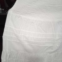 Дълга бяла памучна пола Jessica на волани, снимка 3 - Поли - 41777757