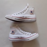 нови кецове converse all star маратонки оригинал мъжки високи бели 44, снимка 3 - Спортни обувки - 40955695