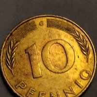 2 БР. ДЕФЕКТНИ монети ГФР 10 пфенинг  1971г. 1 пфенинг 1983 г .с черта на гърба , снимка 10 - Нумизматика и бонистика - 41154850