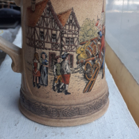 Колекционерска немска халба за бира с капак, снимка 2 - Антикварни и старинни предмети - 44827141