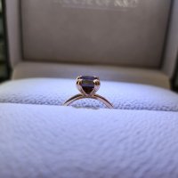 Уникален пръстен с натурален тъмно оранжев диамант 2 карата, снимка 2 - Пръстени - 41834797