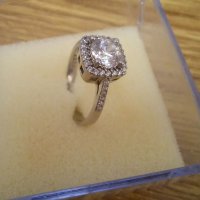 Сребърен пръстен с циркониеви кристали Сваровски, снимка 5 - Пръстени - 35725997