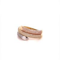 Златен дамски пръстен 4,15гр. размер:57 14кр. проба:585 модел:20102-6, снимка 3 - Пръстени - 42615239
