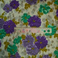Плат италианска дизайнерска копринена тафта принт цветя, снимка 3 - Поли - 34237309