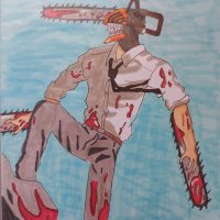 Рисунка аниме Чейнсоу мен Chainsaw man anime, снимка 1 - Картини - 41842762