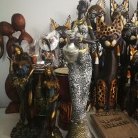 Статуетка Африканска жена 42см , снимка 1 - Декорация за дома - 35939151
