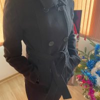 Черно късо палто, размер М, снимка 5 - Палта, манта - 38896011