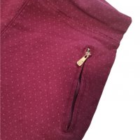 Красив клин- панталон в бордо с нежни точки, снимка 3 - Клинове - 36025404