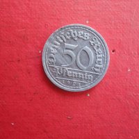 50 пфенинг 1921 Германия стара монета , снимка 2 - Нумизматика и бонистика - 41688129