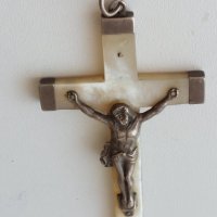 Седефен кръст със сребърен обков/сребро сребърни, снимка 7 - Други ценни предмети - 40955473