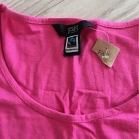 Нова F&F розова блуза с набран ръкав р. S, снимка 2 - Тениски - 36088797