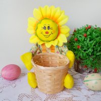 2746 Декоративна кошничка за великденски яйца Слънце, снимка 4 - Декорация за дома - 35879825