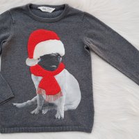 Коледен пуловер H&M 5-6 години, снимка 5 - Детски пуловери и жилетки - 38650844