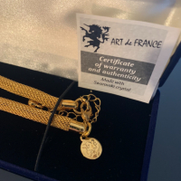Колие Art De France с кристали Swarovski с 24к златно покритие, снимка 7 - Колиета, медальони, синджири - 36321706