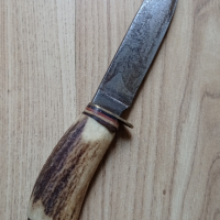 Стар нож Solingen Widdes с дръжка от рог, снимка 2 - Колекции - 44684215