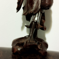Стара китайска дървена фигурка, снимка 10 - Антикварни и старинни предмети - 44611224