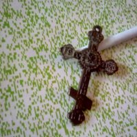 Стар бронзов православен кръст, снимка 2 - Антикварни и старинни предмети - 35781392