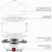 Супер цена! Иновативна Яйцеварка на два етажа за 14 яйца Egg Cooker, снимка 2 - Уреди за готвене на пара - 42707837