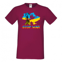 Мъжка тениска STOP WAR,подкрепям Укркайна, снимка 3 - Тениски - 36124833
