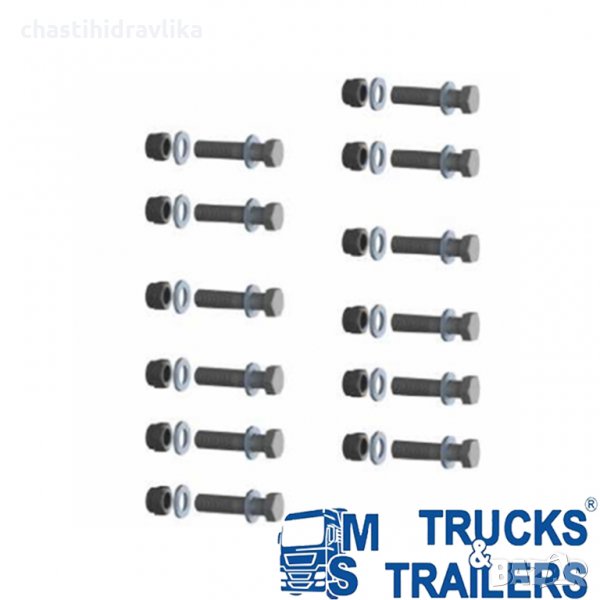 Монтажен комплект за горни конзоли HYVA M16X70MM - 12бр Q007, снимка 1