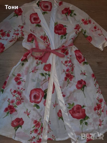 Дамски копринен халат, снимка 1