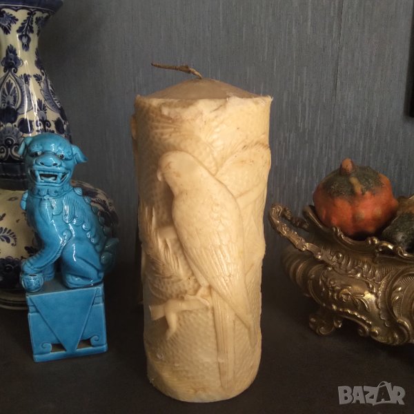 Голяма ръчно изработена свещ , снимка 1