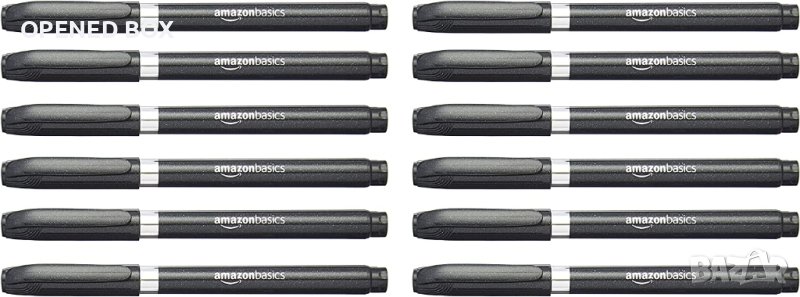 -65% Калиграфски маркери Amazon Basics 12 броя,  черни, снимка 1
