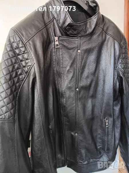 НОВО мъжко яке естествена кожа VERA PELLE, снимка 1